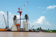 binh cable stay bridge hai phong city vietnam