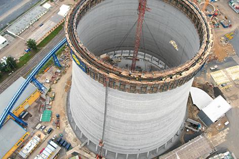 large cooling tower quickly formed to perfect precision